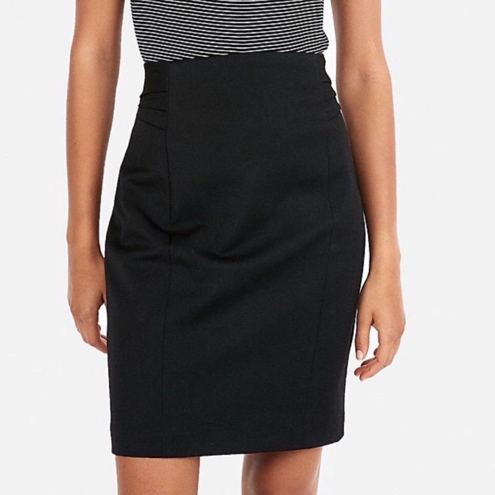 EXPRESS Gray Pencil Skirt Size 2 High Waist NWT - Picture 3 of 7